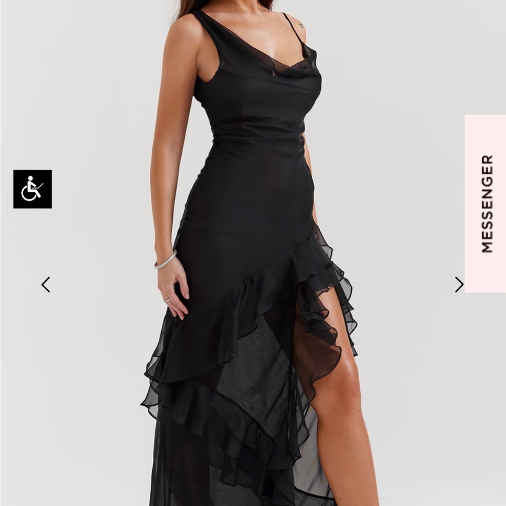 NEW House of CB Malila Dress Black Size S NWOT